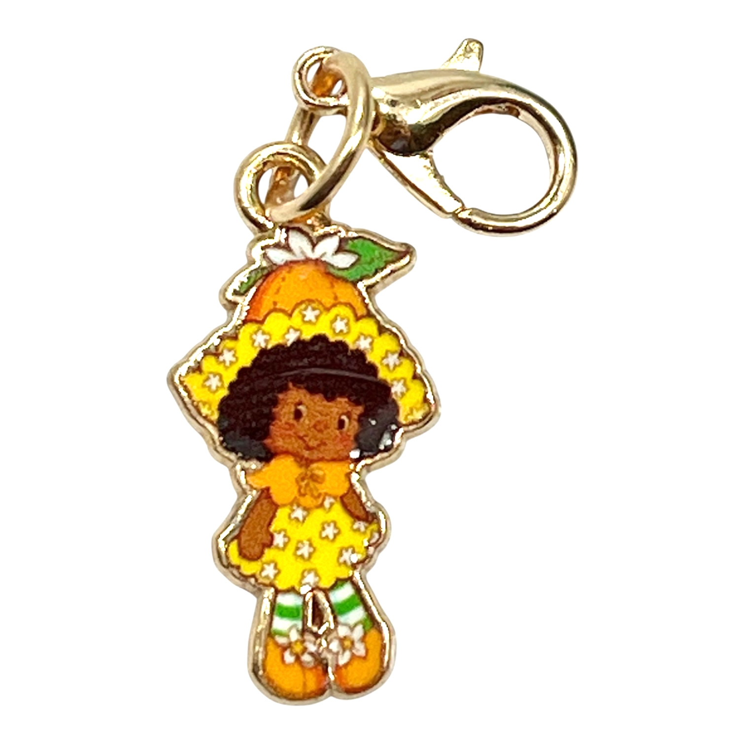 Strawberry Shortcake Orange Blossom Clip On Charm Zipper Pull Bag Acrylic Gold