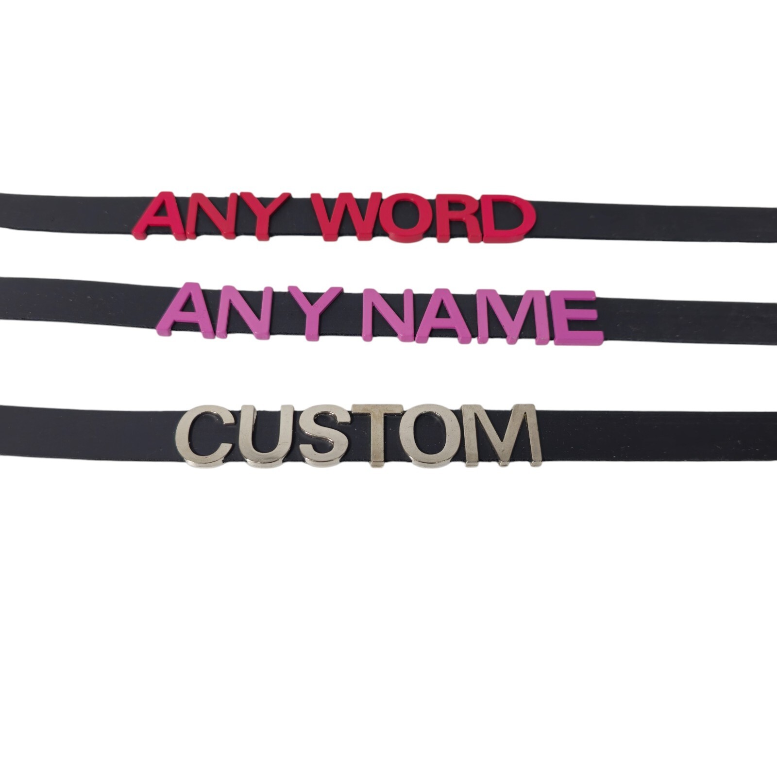 Submissive Name Word Choker Slave Daddy-Bdsm-Slut-Collar-Adult-Kinky-Made In USA