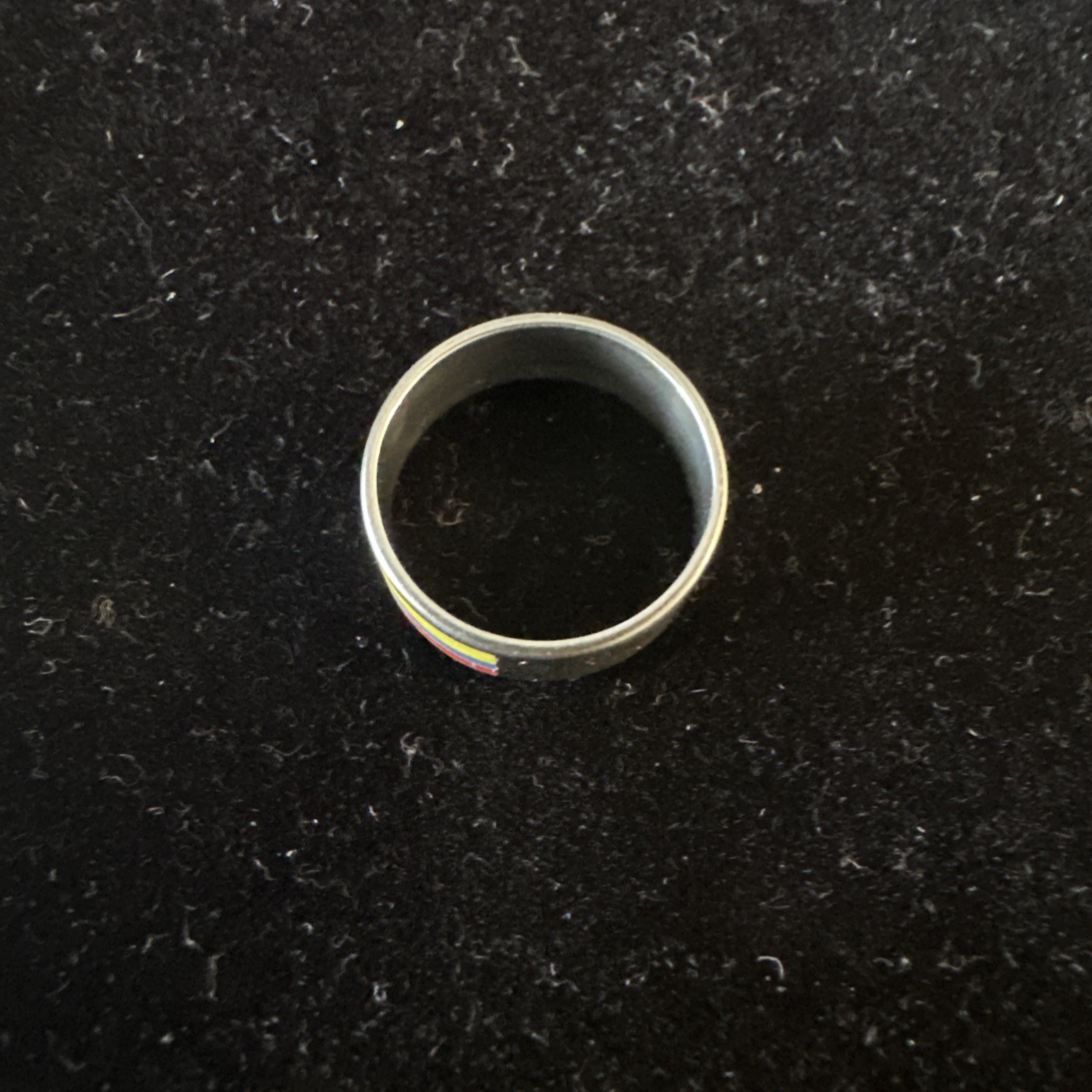 Stainless Steel Silver Colombia Ring Size 8