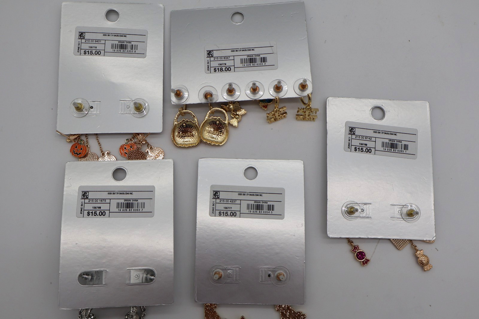 Sugarfix By Baublebar Halloween Earrings Lot of 7 Pairs Ghost Skeleton Witch NWT