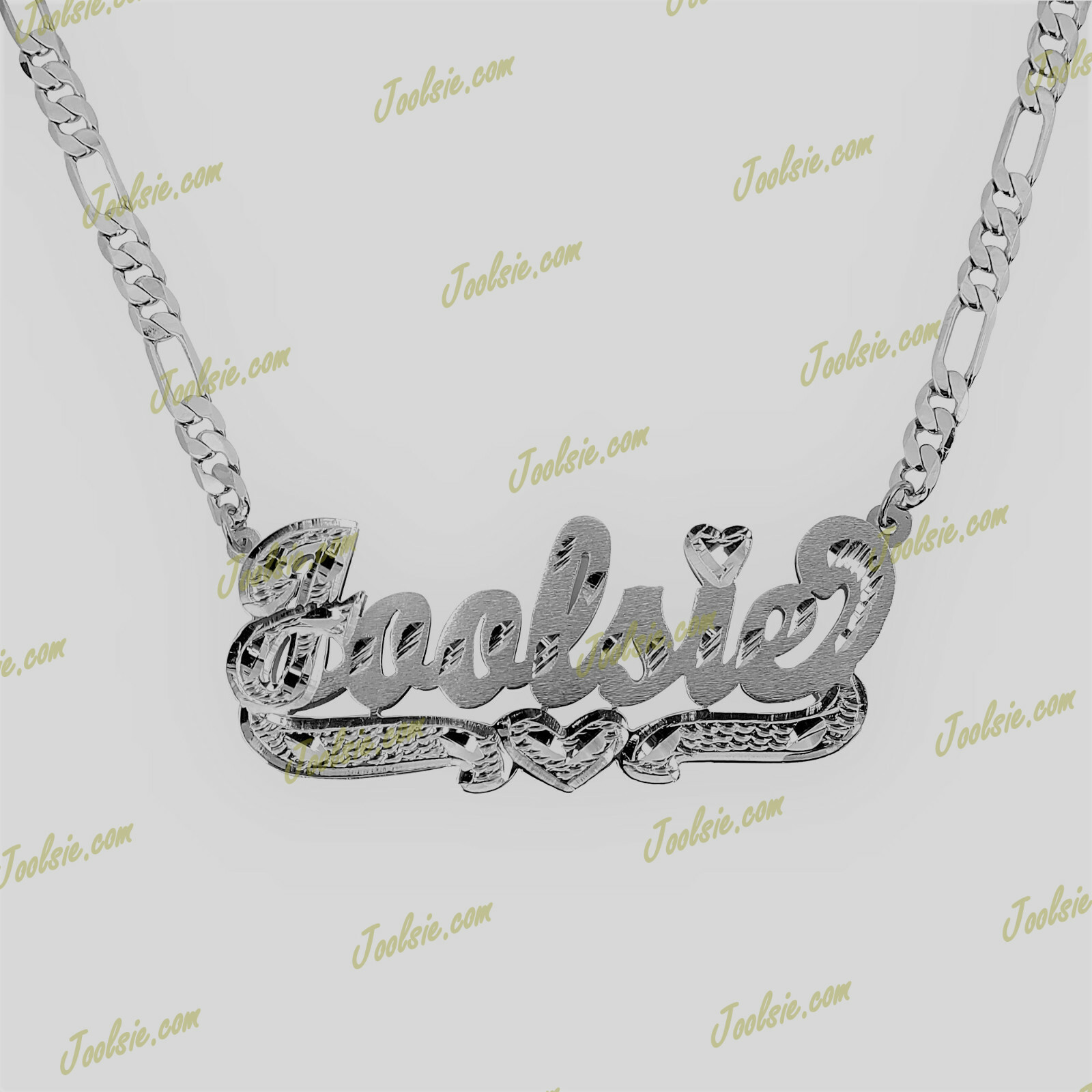 Personalized Gold Plated / 2TONE DOUBLE Name Plate Necklace ANY NAME MORE OPTION