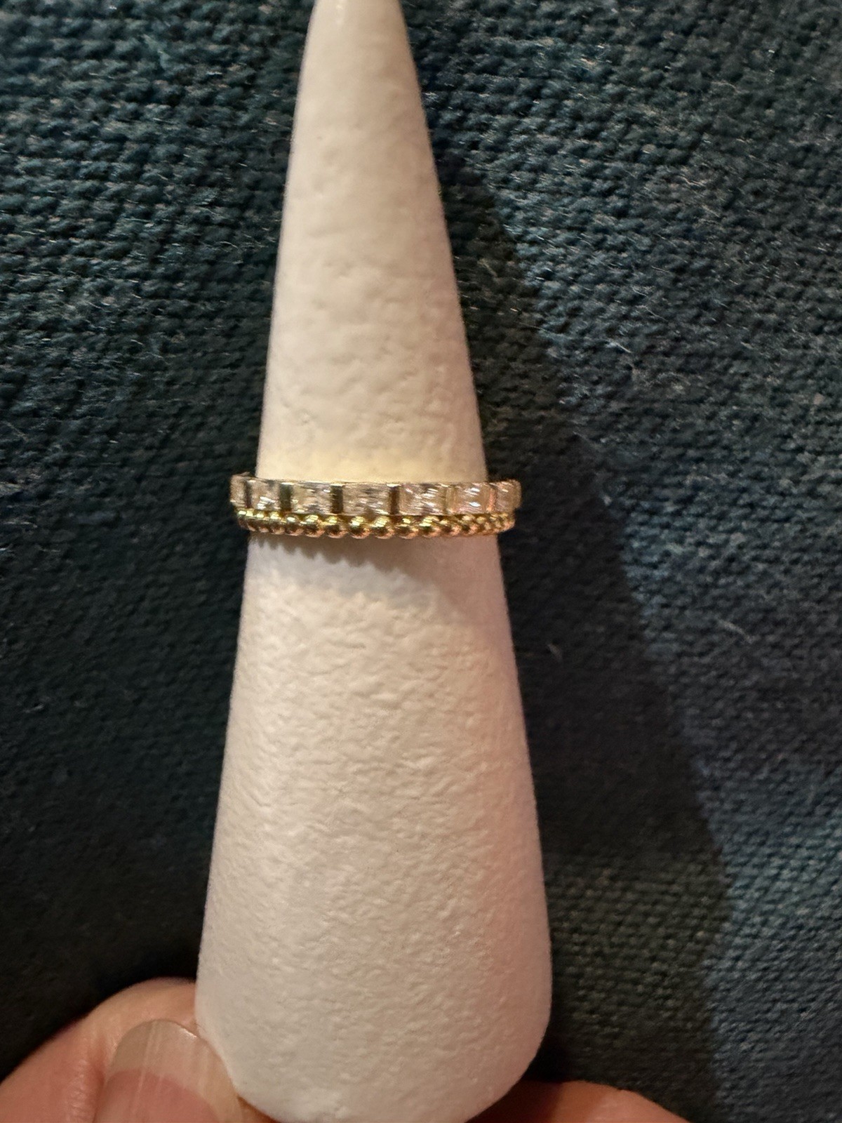 New Freida Rothman 14k Gold Over 925 Sterling Silver Stacking Ring Size 7
