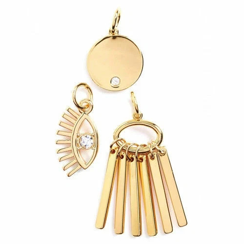 NWT BaubleBar Anthropologie 14K Gold Plate Charms Charm Set – Lashed Out Weekend