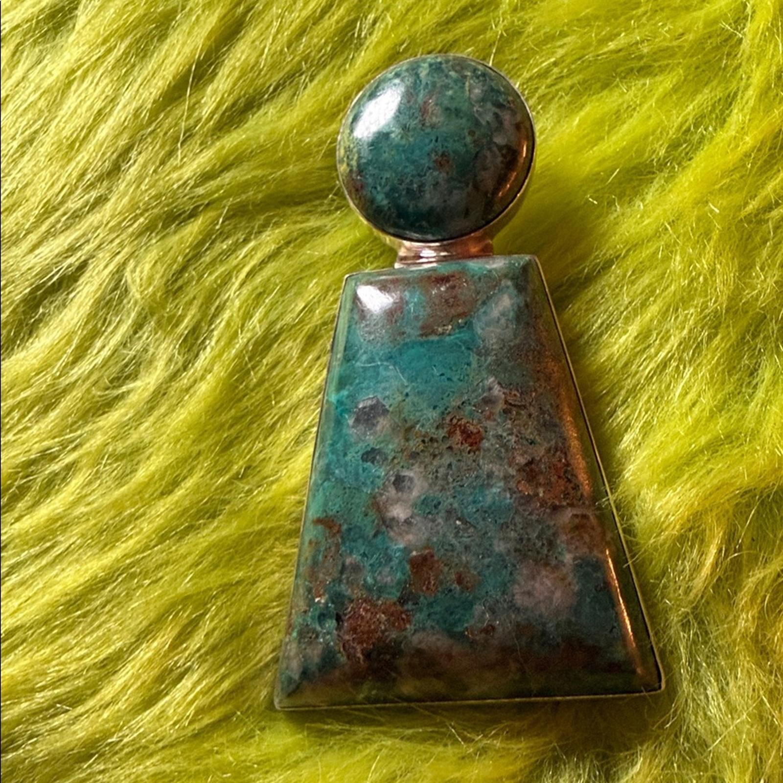 Jay King Chrysocolla Pendant Sterling Silver 925 Mine Finds