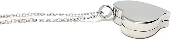 Heart Pill Necklace – Polished Heart Locket with Magnetic Closure – 26″
