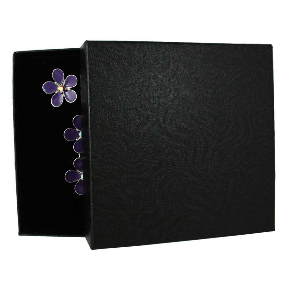 Shades of Purple Daisies Brooch Pin and Earring Set – PRL178BS