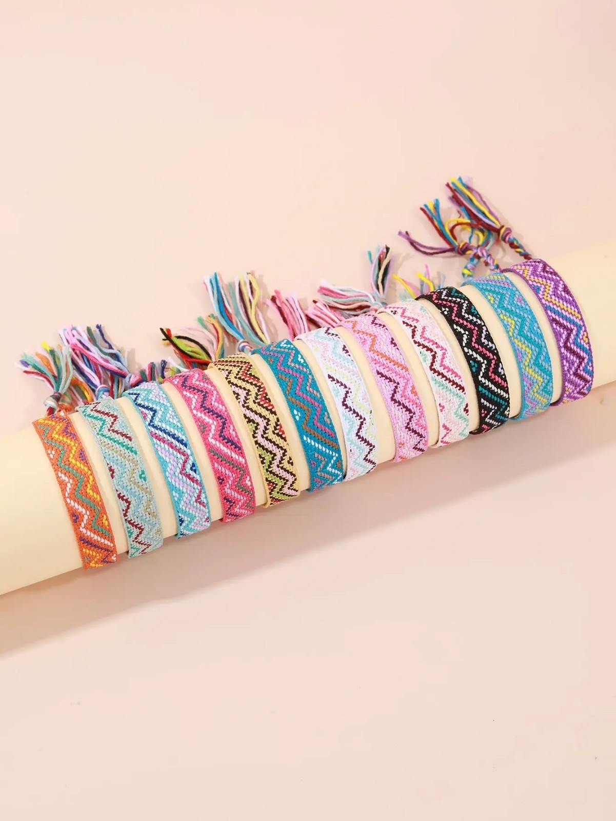 12pcs Bohemian Woven Friendship Bracelets Adjustable String Bracelet Set – NEW