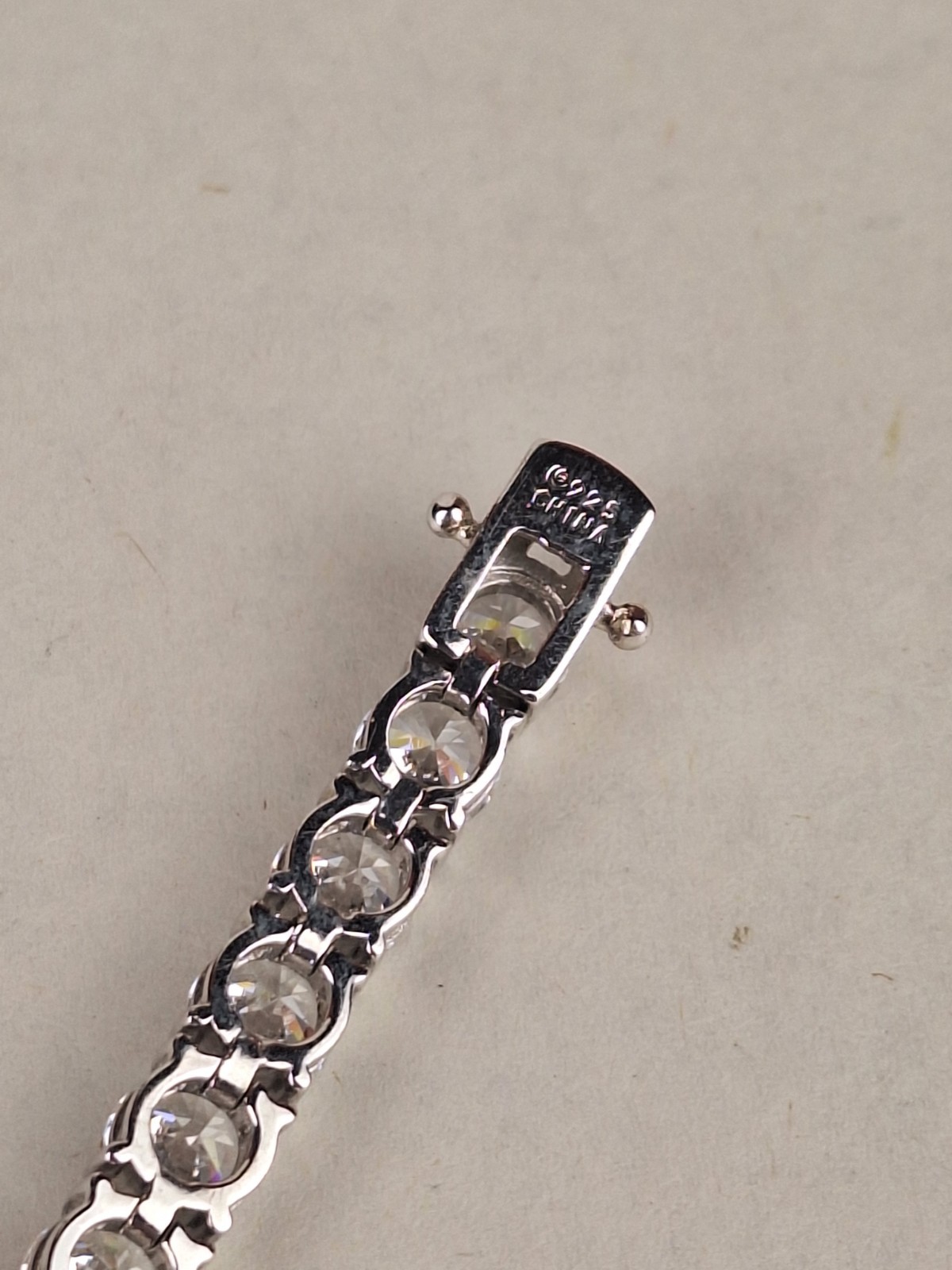 Swarovski Zirconia Sterling Silver Tennis Bracelet Stamped 925 8.75 Inches