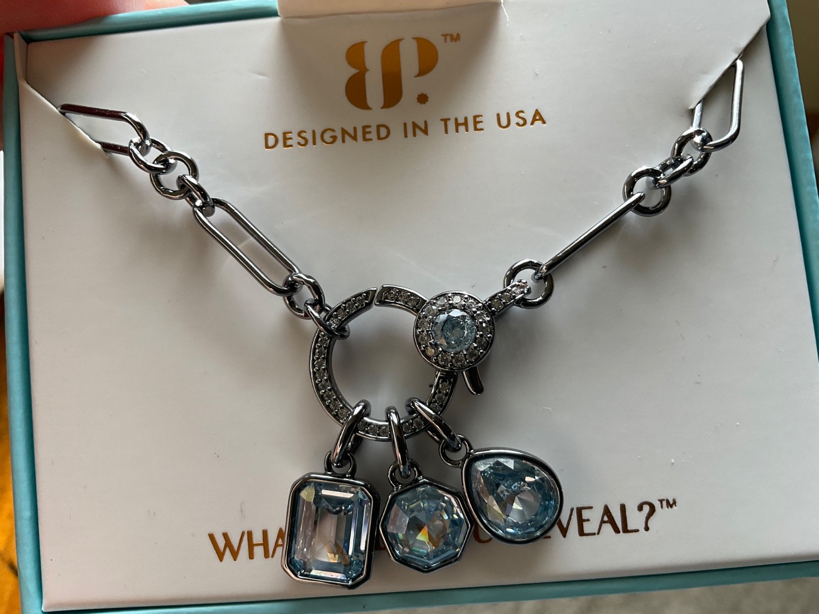 Bomb Party March 2026 Necklace The Main Character Hematite Plating NWT NK62065