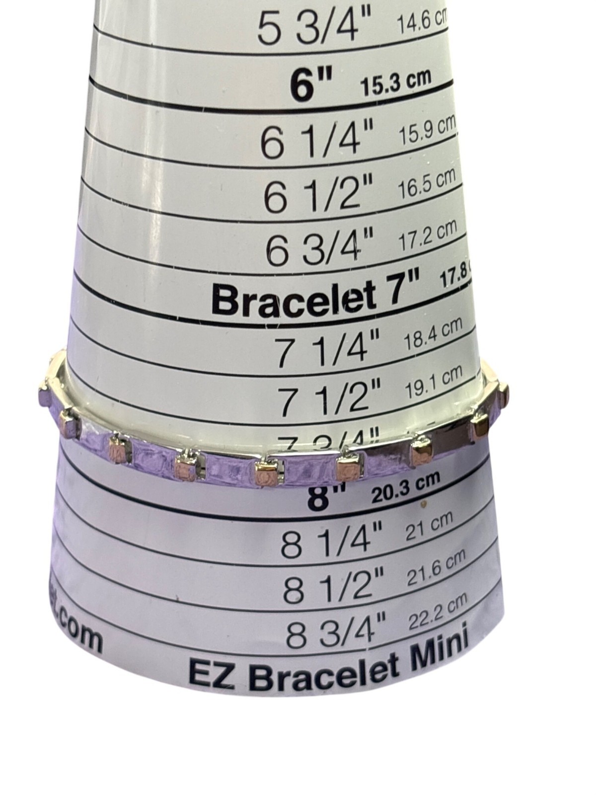 Silvertone Goldtone Bracelet Fold Over Clasp 7.75 inches