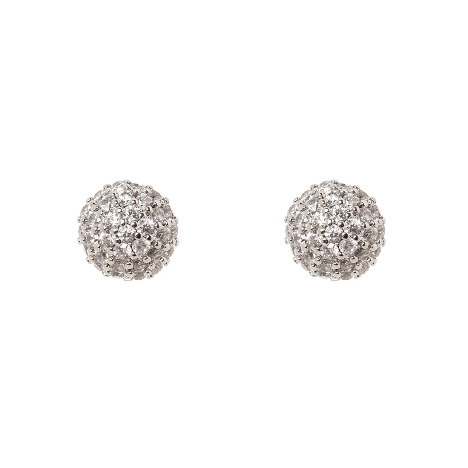 Sodini Earrings Sphere 0.8Cm Zirconia Pavé Judith 842380 Butterfly Closure