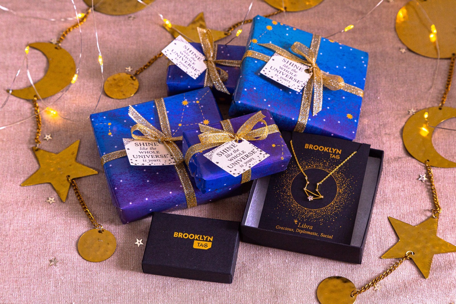 Zodiac Constellation Necklace with Crystals, Celestial Jewelry, Astrology Gift