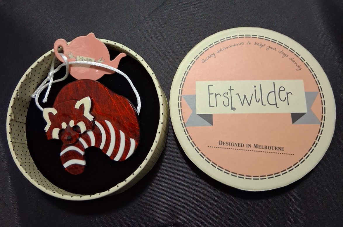 Erstwilder Brooch “Radbert The Red Panda” 2017 Australia Designer Louisa Camille