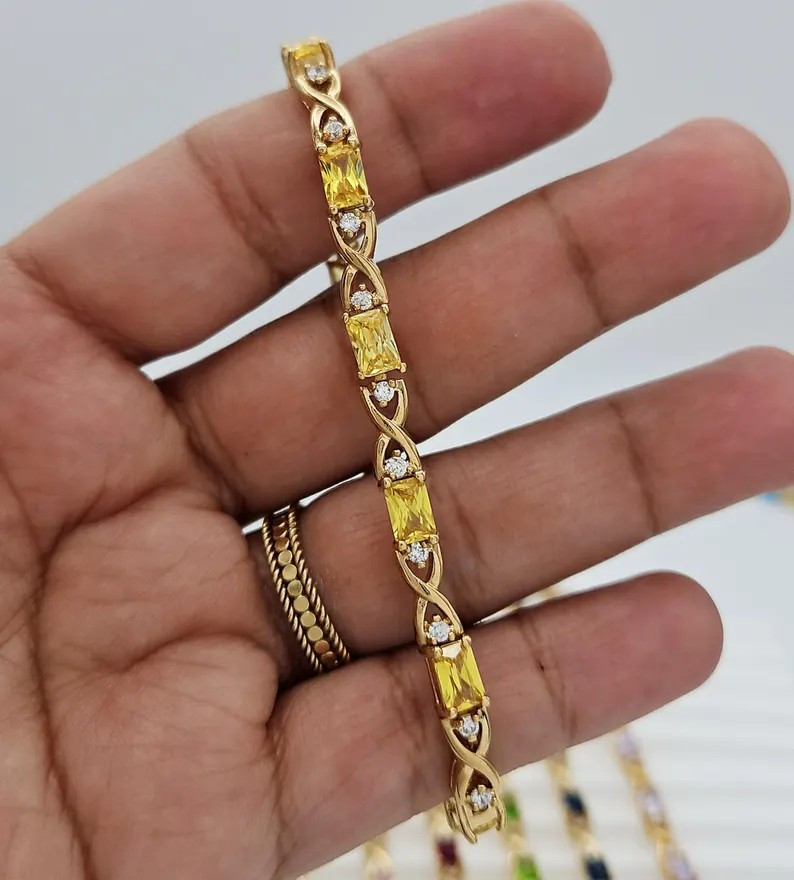 Gold XOXO Bracelet, CZ Hugs & Kisses Bracelet, 14k Heavy Plated Gold