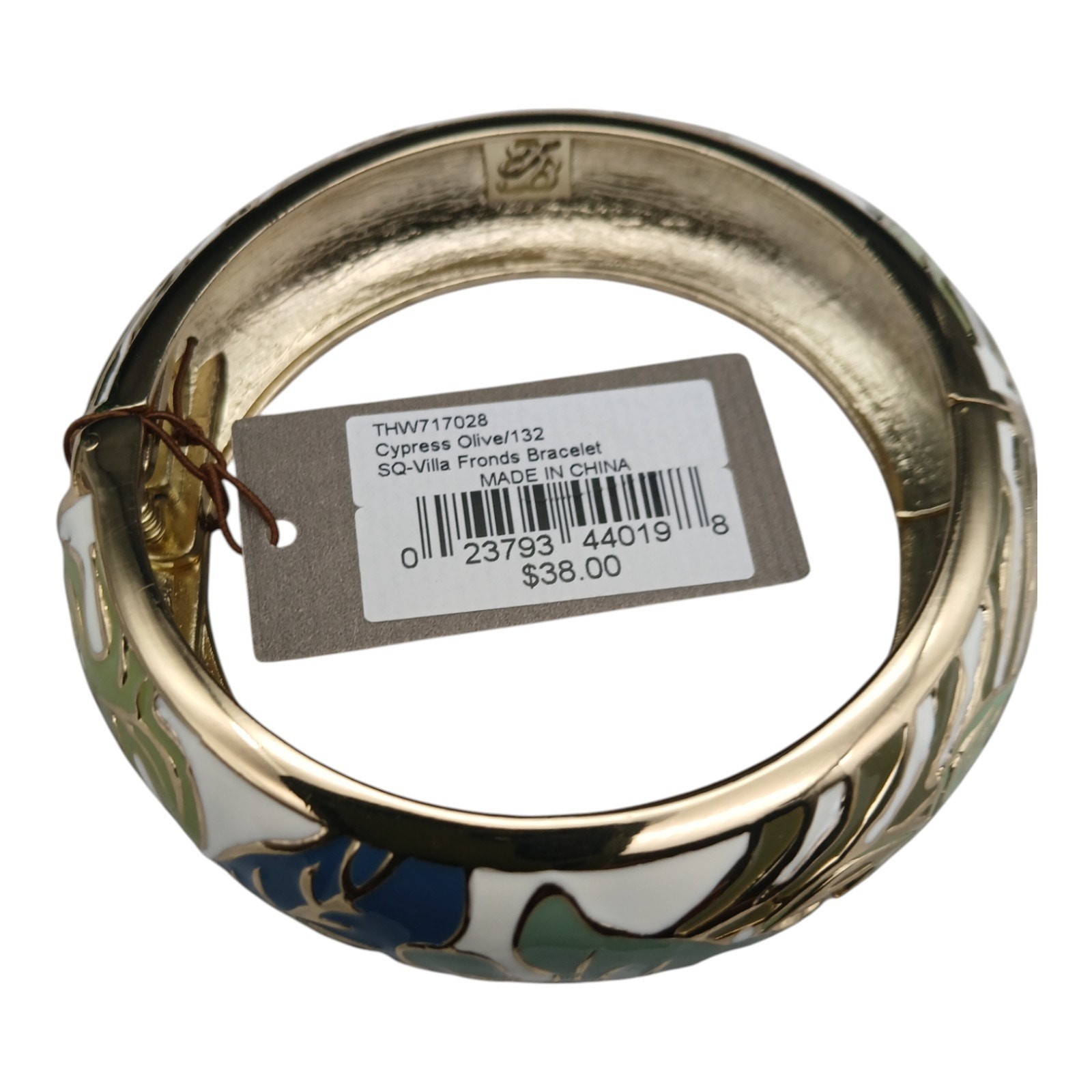 Tommy Bahama Enamel Clamper Bangle Bracelet Cypress Olive NWT