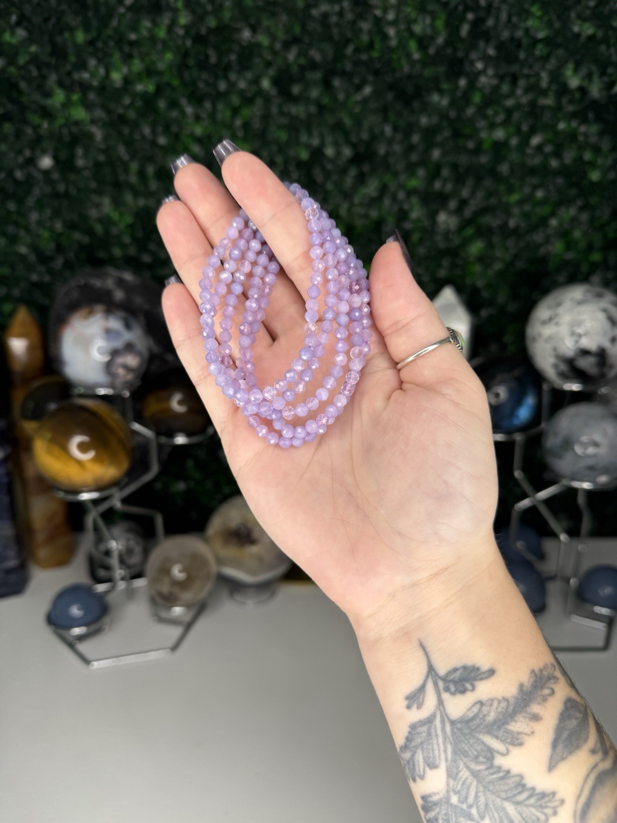 Lavender Moon Quartz Faceted Bracelets | Crystal Jewelry