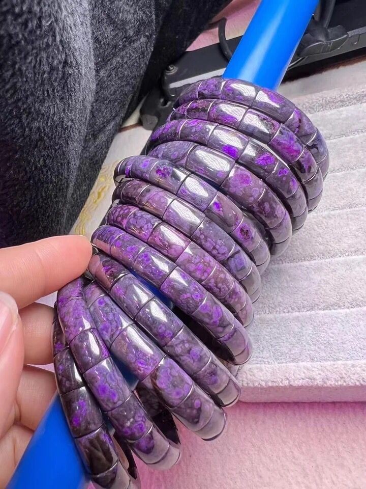 Natural Sugilite Beads Bracelet Gemstone Bangle Woman Gift jewelry