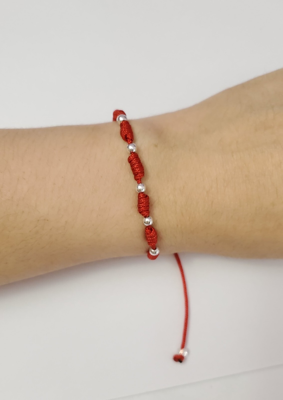 Pulsera7 Nudos Para Suerte Cuentas color Metalicas/7 knots bracelet with metal