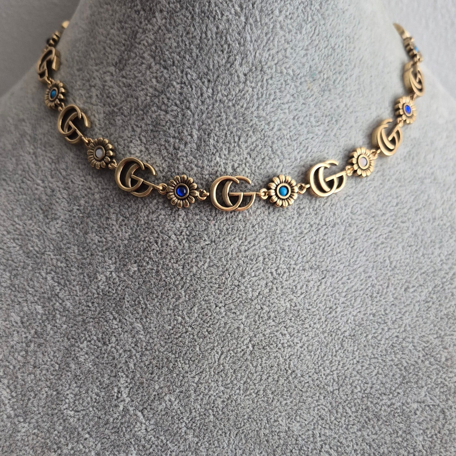 100% Authentic GUCCI Necklace logo brass Gold – Preowned