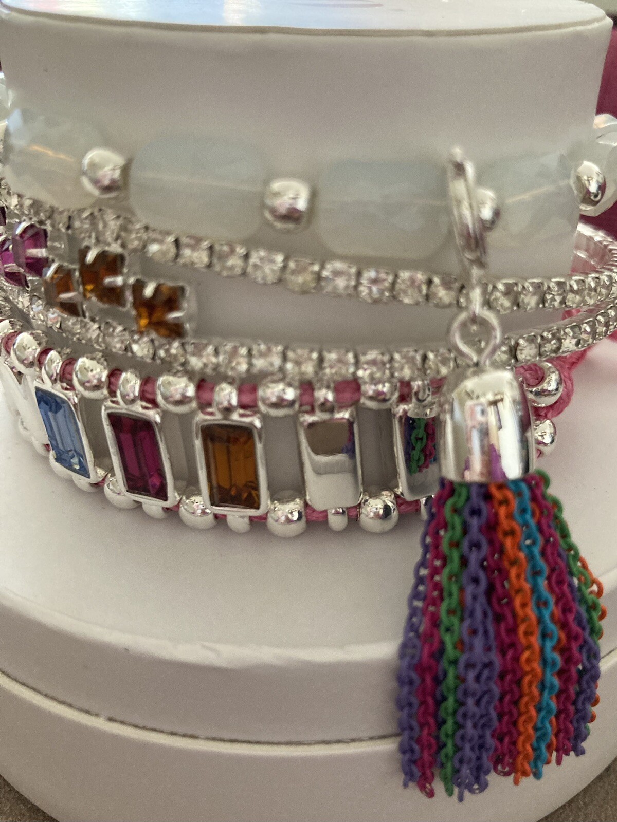 Bomb Party 2024 Spring Stacks Springtime Fiesta with Rainbow 🌈 Metal Tassel
