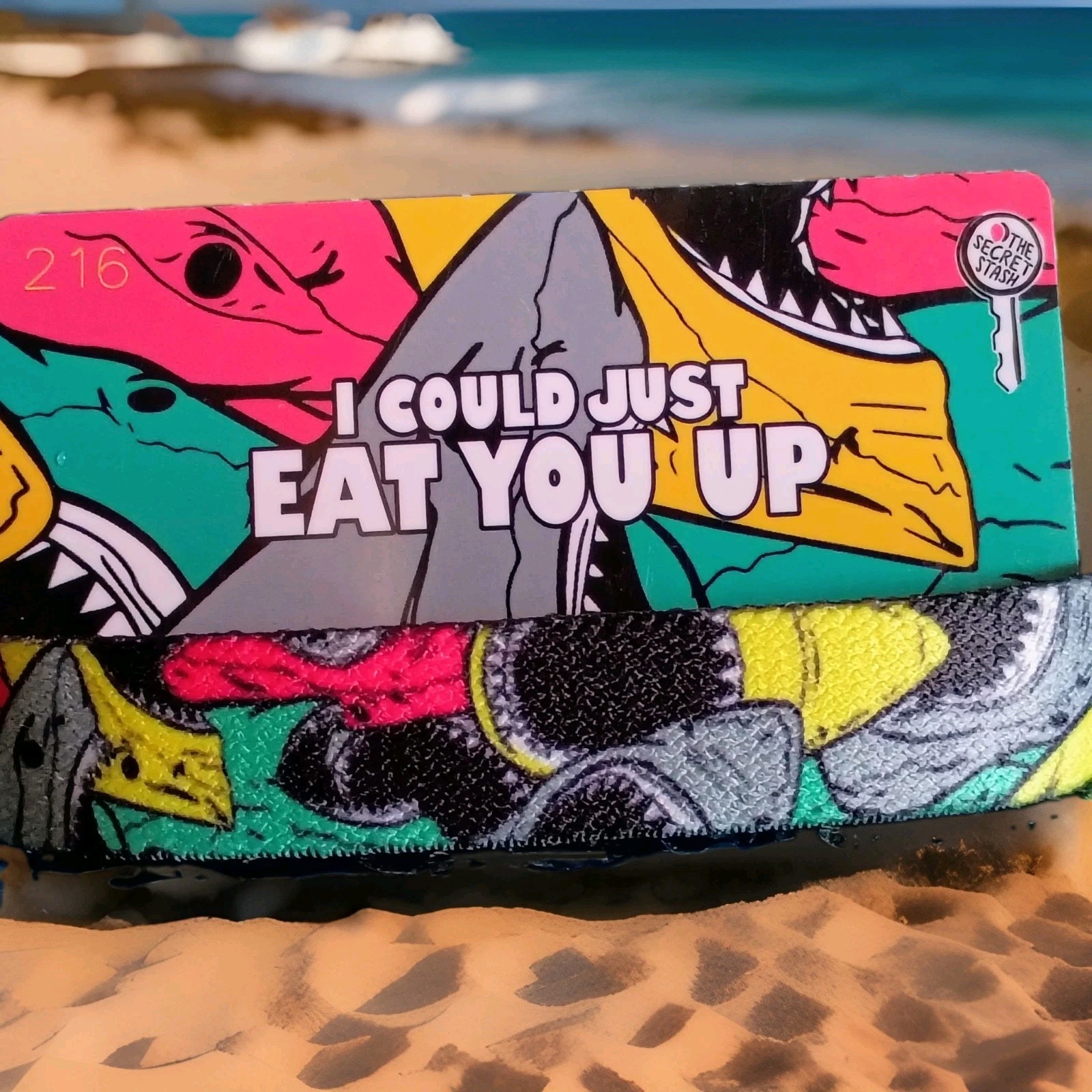 ZOX “I COULD JUST EAT YOU UP” Strap W/ Card. (Size Medium) -Silver
