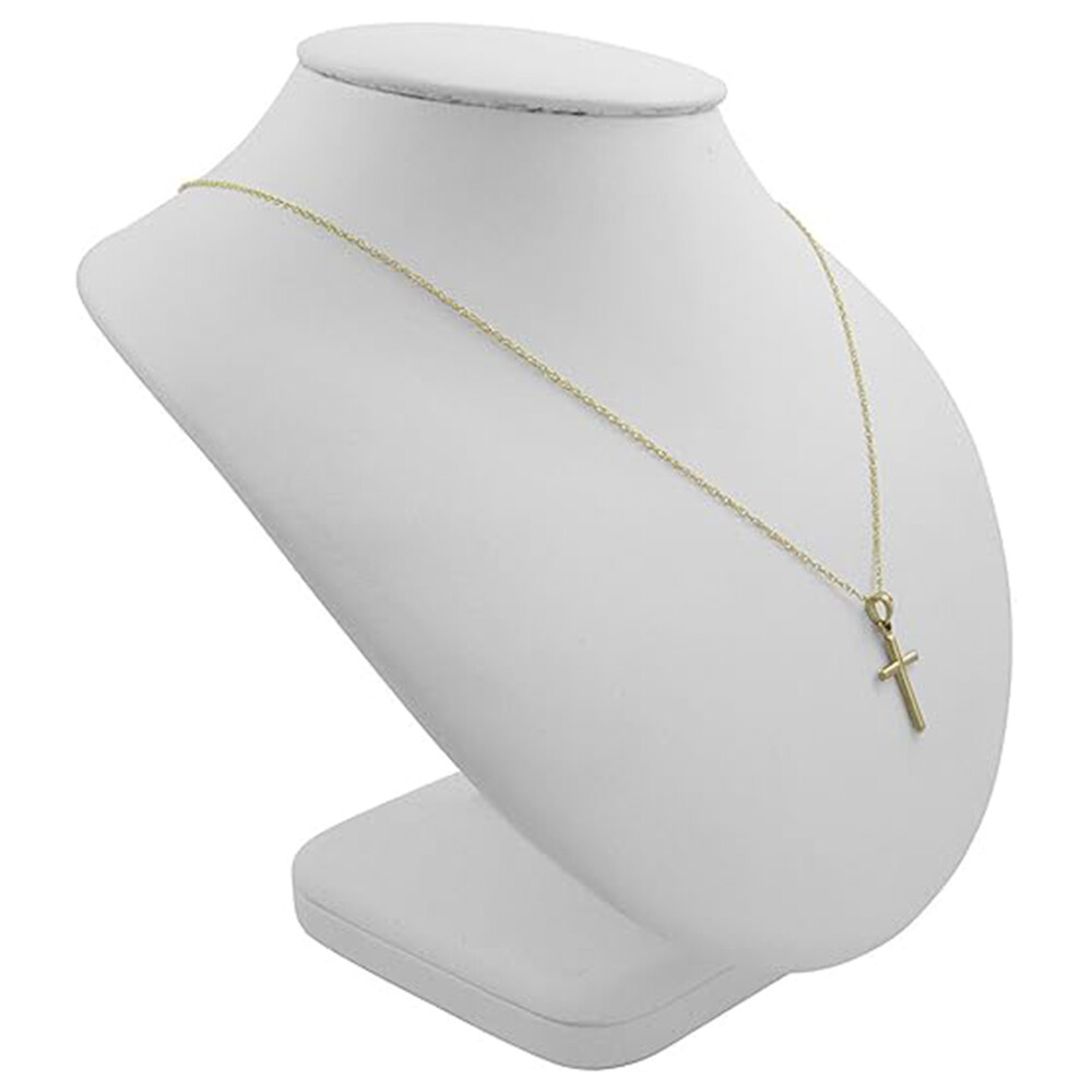 Simple Silver Gold Plated Cross Pendant Necklace Women Men’s Jewelry Gift