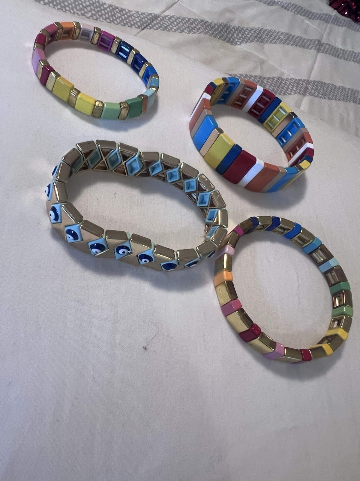 colorful stretch bracelets/ stackable