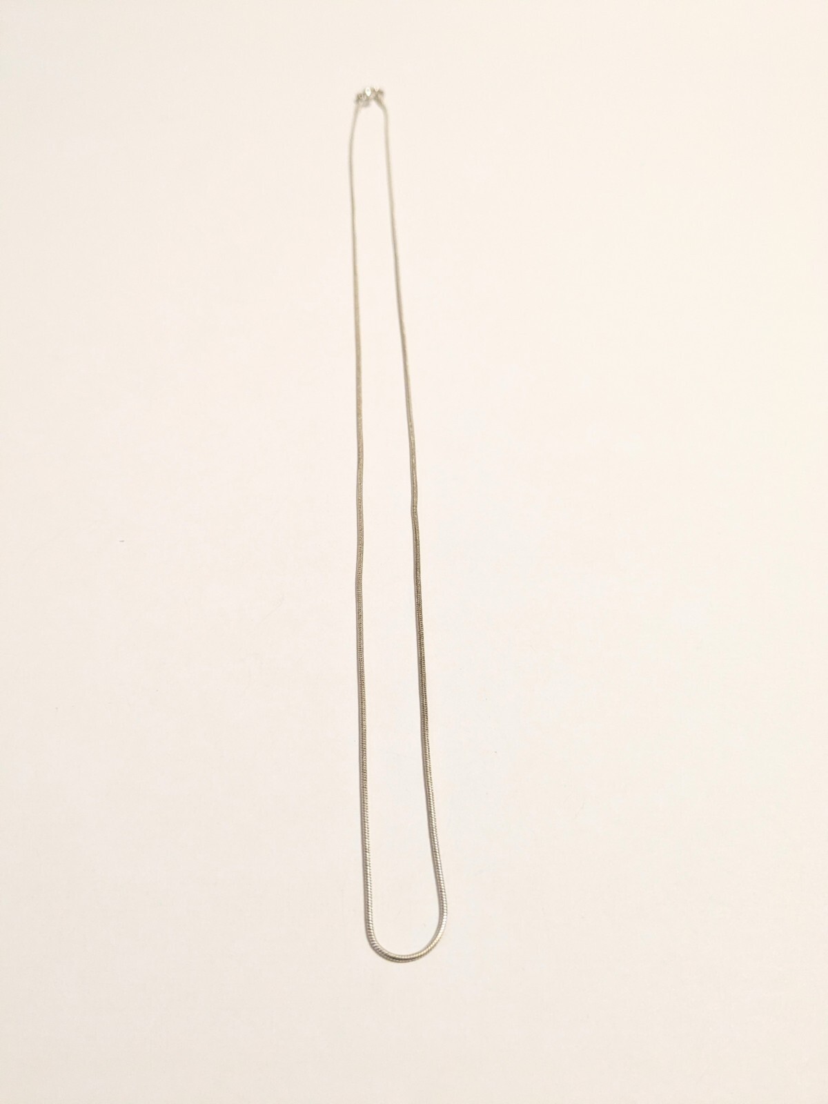 Snake Chain. Silver Tone. Minimalist. Stackable. 23″. Lobster Clasp. Versatile