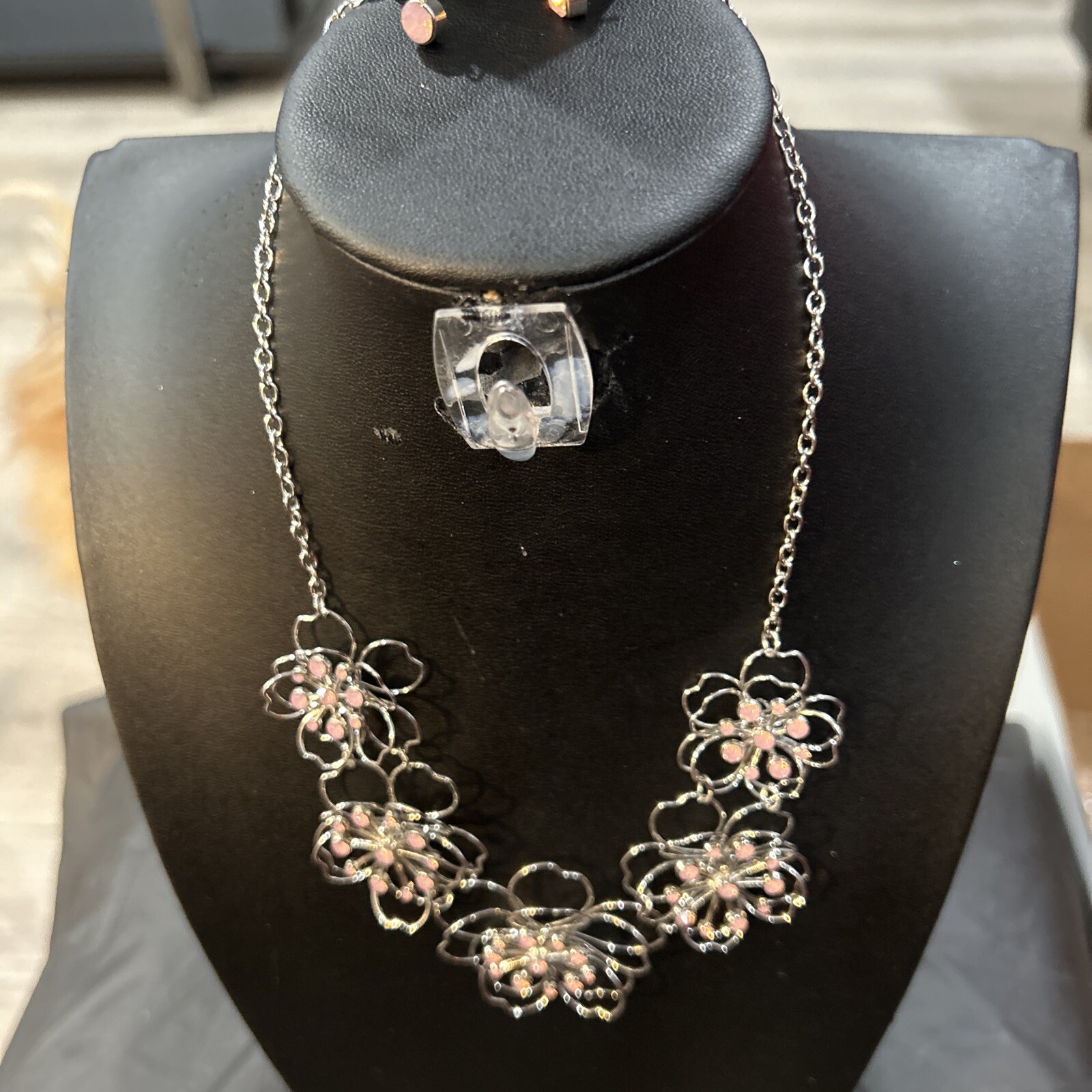 Pink And Silver Necklace