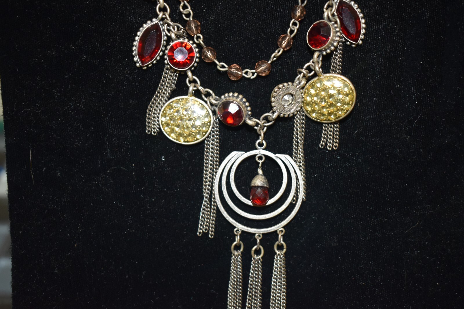 Steampunk Style Layered Statement Necklace
