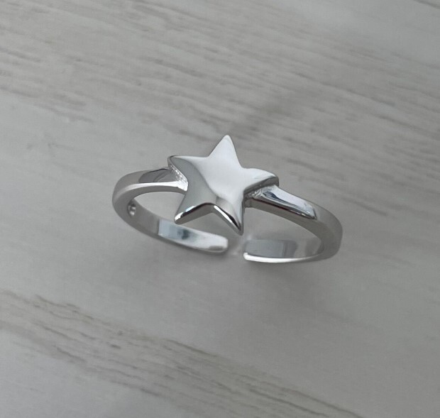 Anniversary Gift For Women’s Solid Metal Adjustable Star Toe Ring 925 Silver
