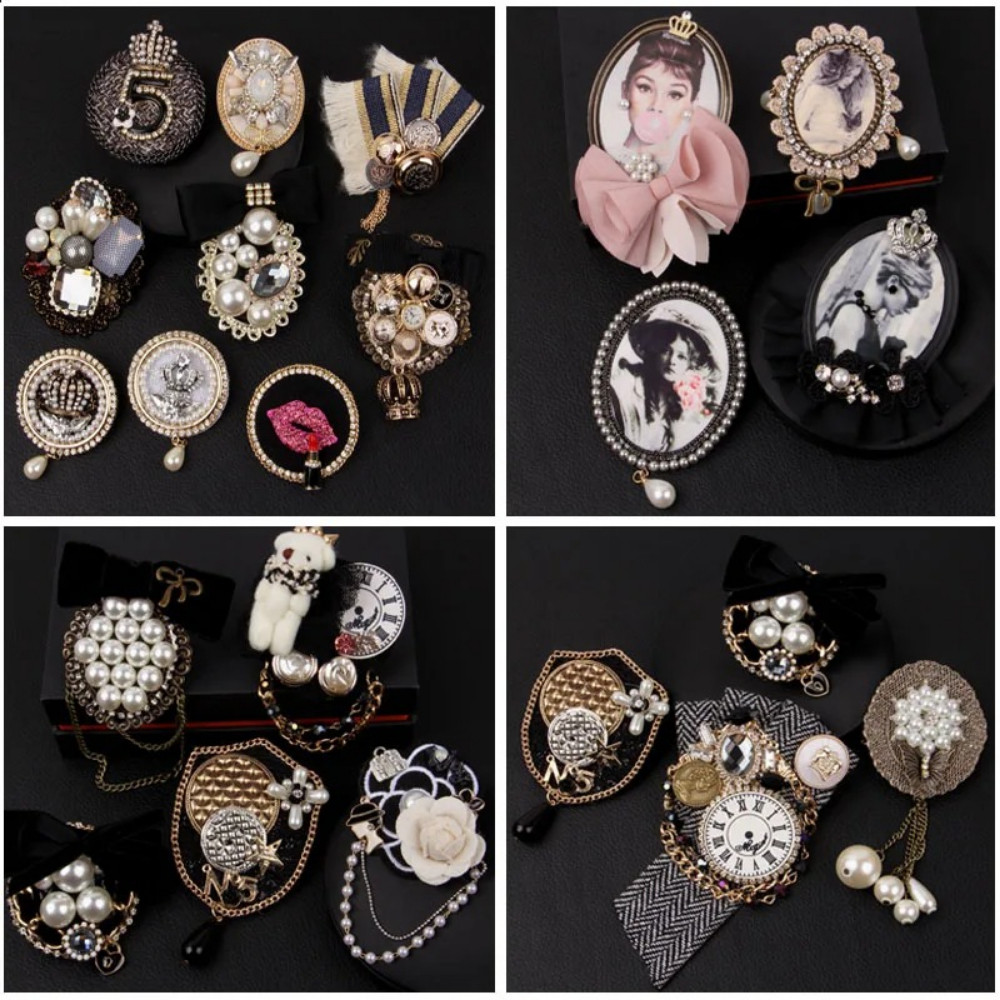 Classic Exquisite Badges Pin Bow Elegant Clothing Suit Brooches Accessories Gift