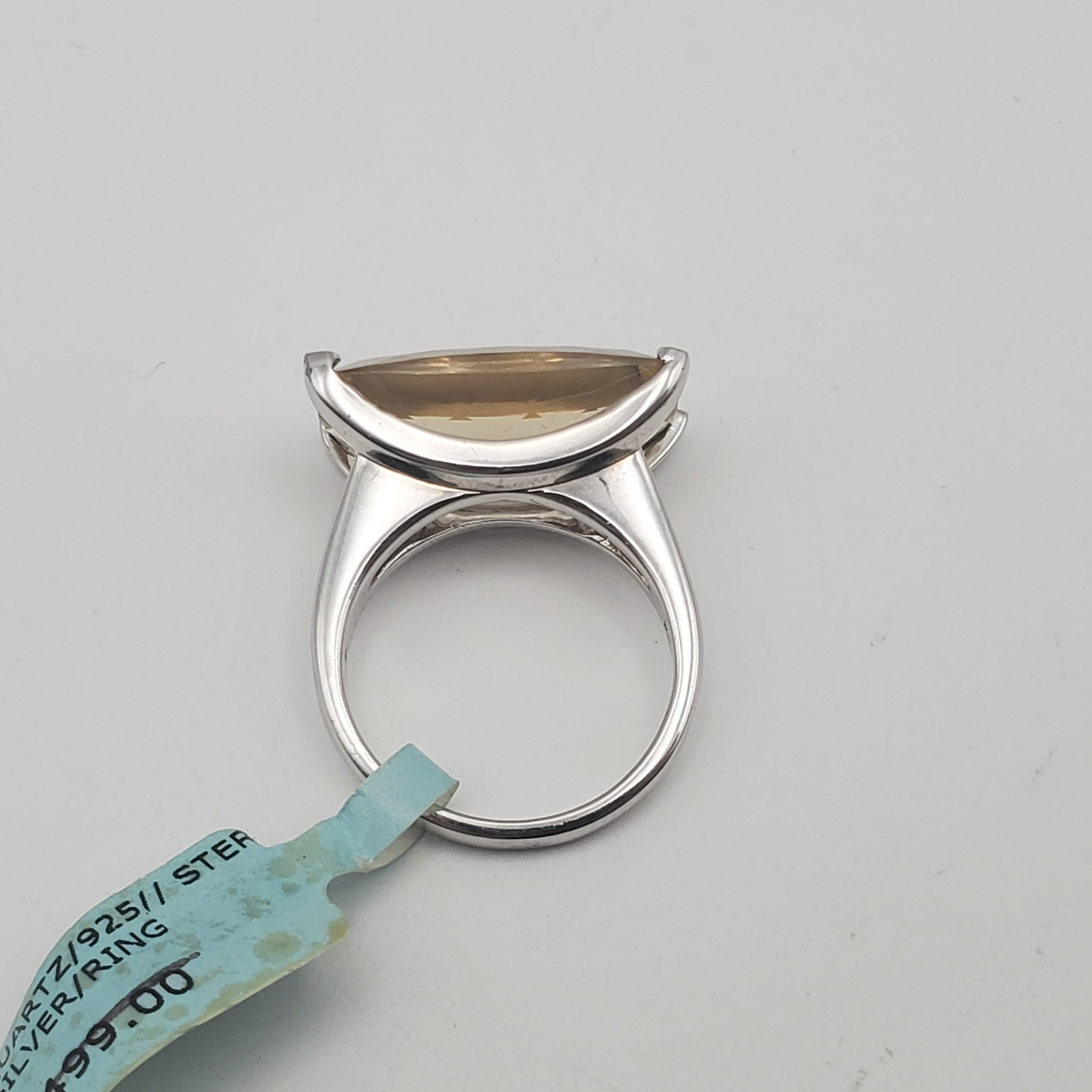 Heidi K Diva Collection Sterling Silver Smoky Quartz Band Ring Size 7 MSRP $499