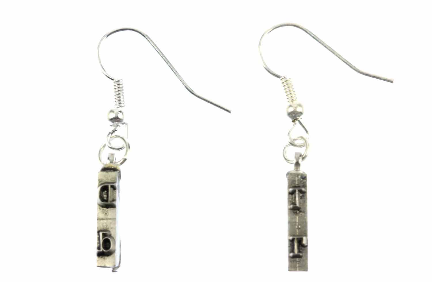 Punch letters type lever earrings typewriter initials Miniblings F+CHOICE