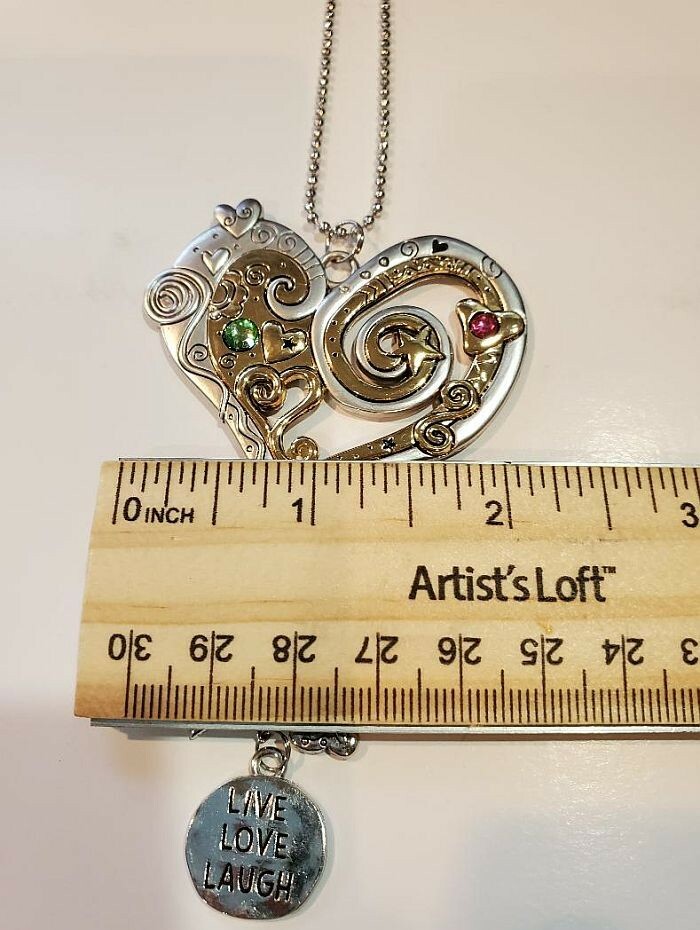 BEAUTIFUL HEART GANZ CAR CHARM WITH CHAIN FOR REAR-VIEW MIRROR