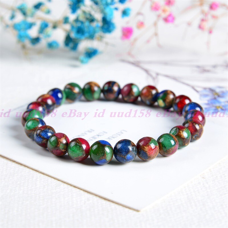 Natural 6/8/10/12mm Nepal Stone Round Gemstone Beads Bracelet 7.5″AAA