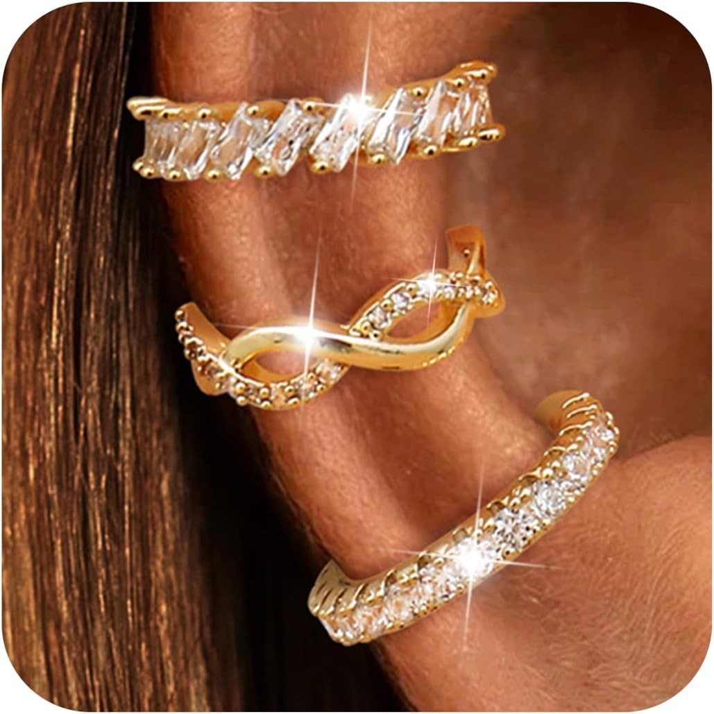 Dochais Ear Cuffs Non-Piercing Earrings for Women Cute Small Clip-On…