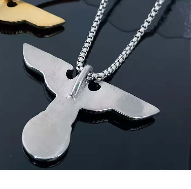 German Imperial Eagle Iron Cross Reichsadler Eisernes Kreuz Pendant Necklace