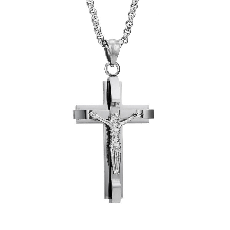 J&J Bro™ Jesus Crucifix II Christian Religious Pendant Necklace