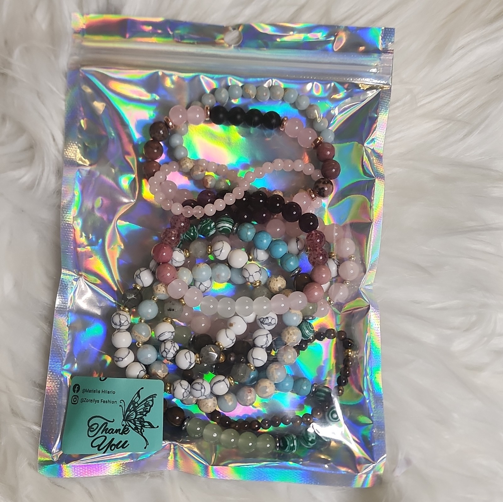 11 pc lotMulticolor Beaded Stretch Stackable Bracelets Lot