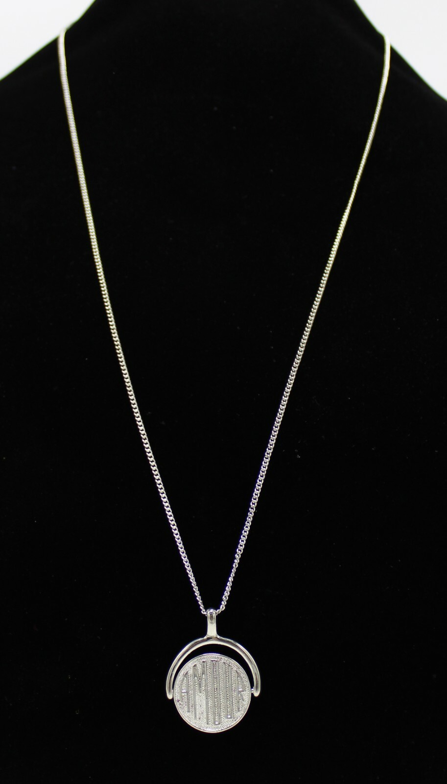 New “Amour” Love Silver Pendant Necklace by Mudd nwt #NC8