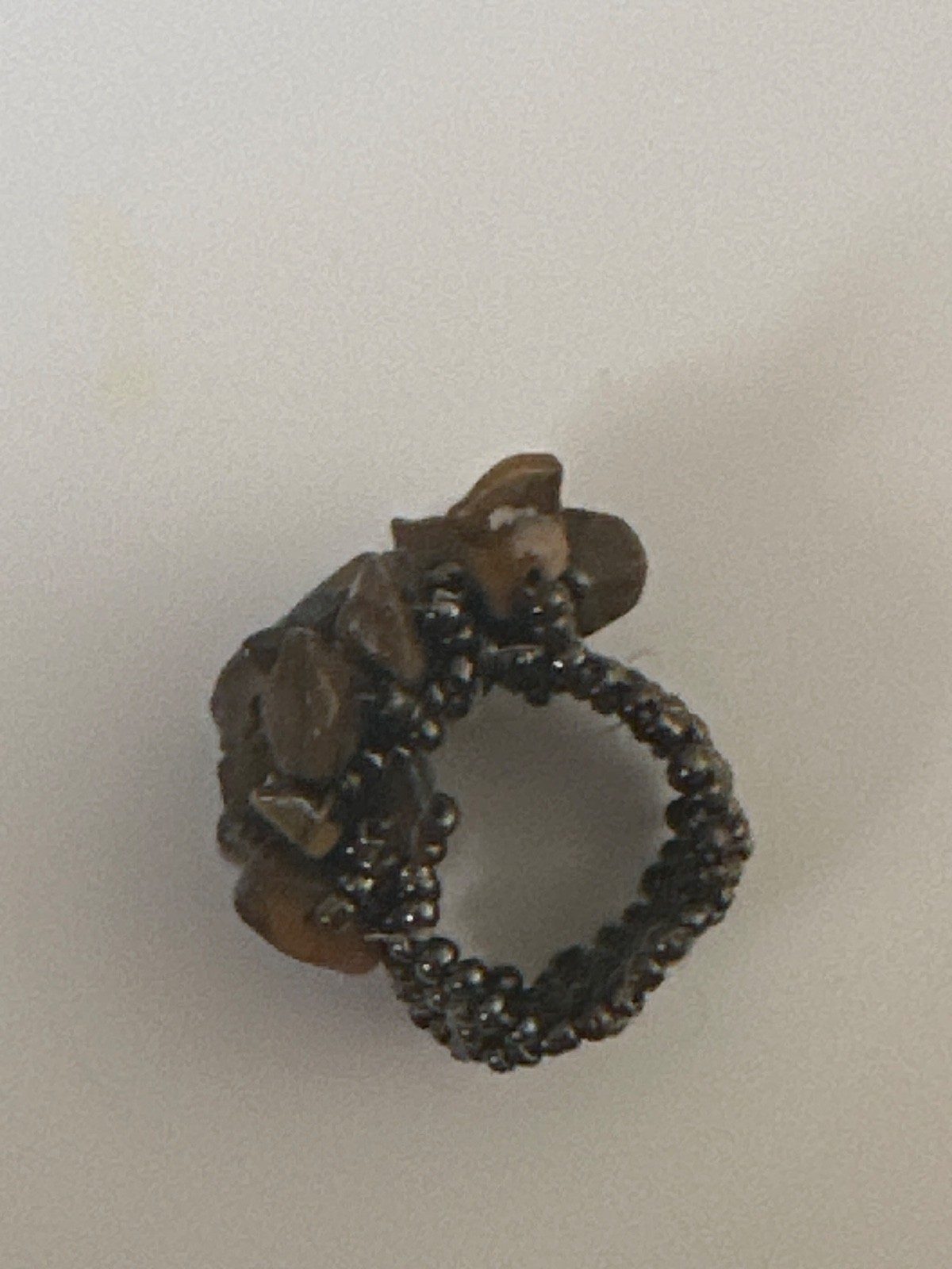 Artisan Hand-Beaded Ring Unique Handcrafted Boho Ring