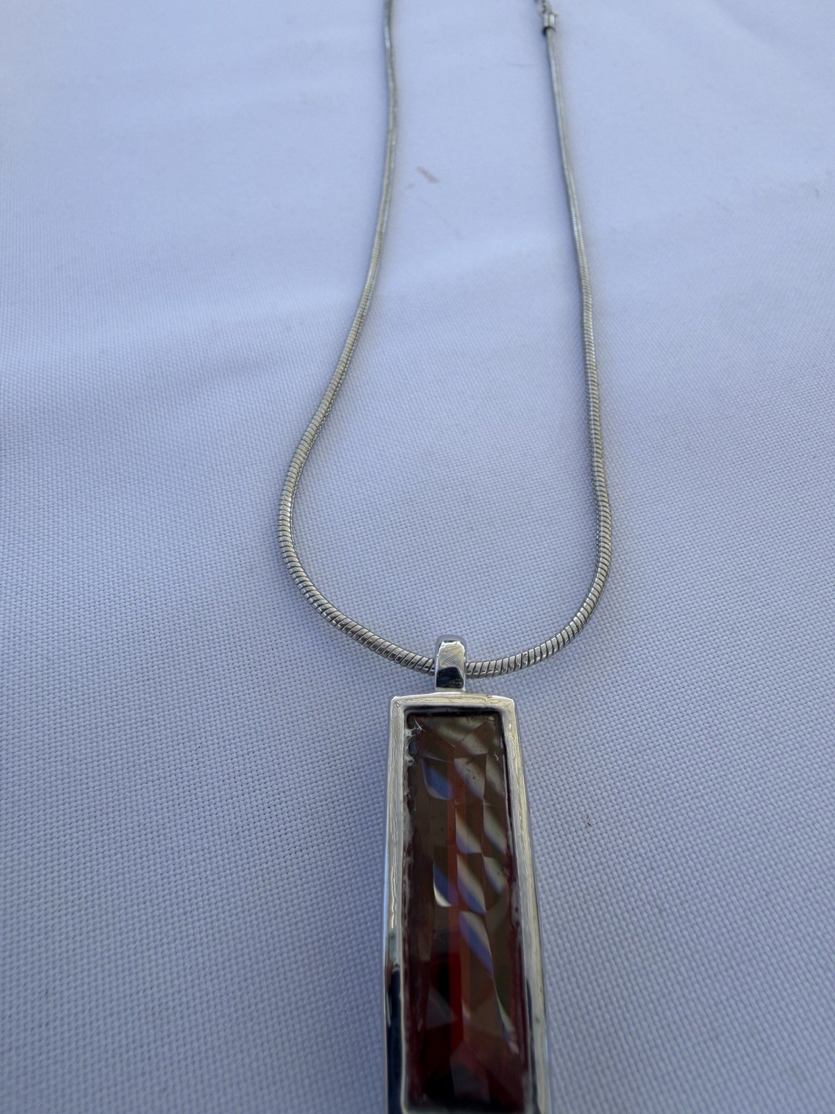 Park Lane Necklace Set 925 Garnet Necklace, Earrings, Ring And Bracelet