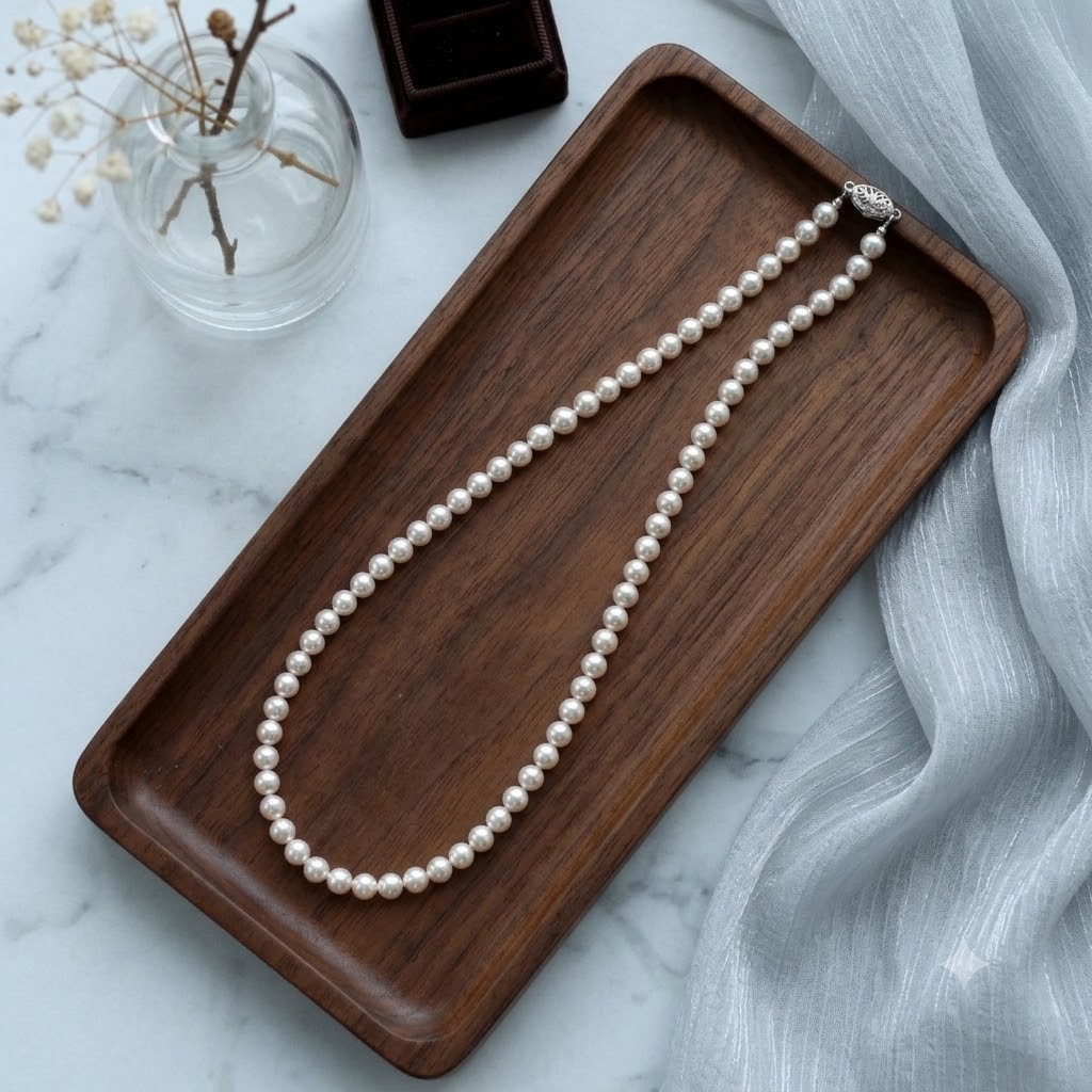 Natural Freshwater Baroque Shaped Pearl Necklace Elegant Handmade Jewelry Gift