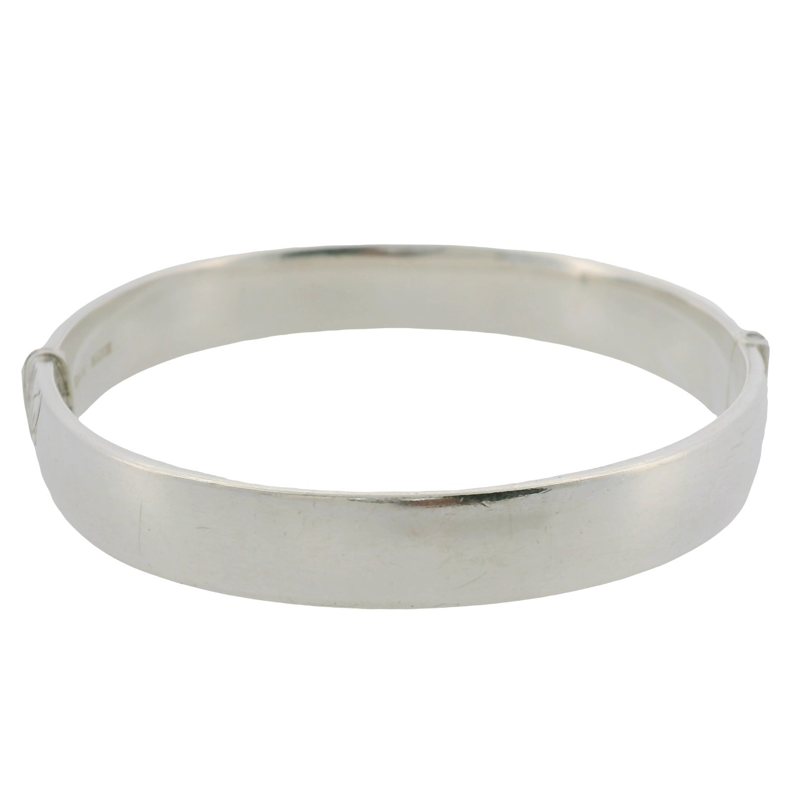 Elegant Vintage Silver Bangle – Birmingham 1971–72 – Push Button Expandable