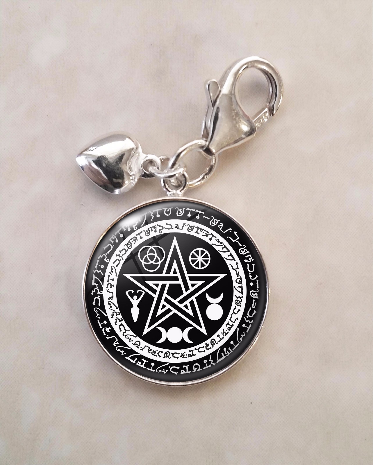 925 Sterling Silver Charm Wicca General Love Spell witchcraft magic pagan celtic