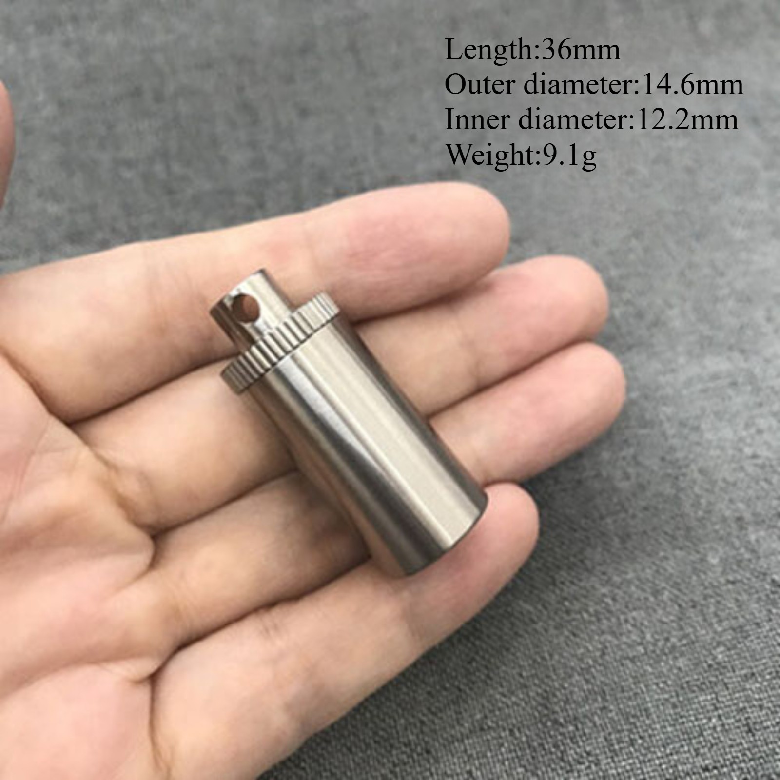 Titanium Waterproof sealed container Necklace Medicine Box Pill Case Pendant