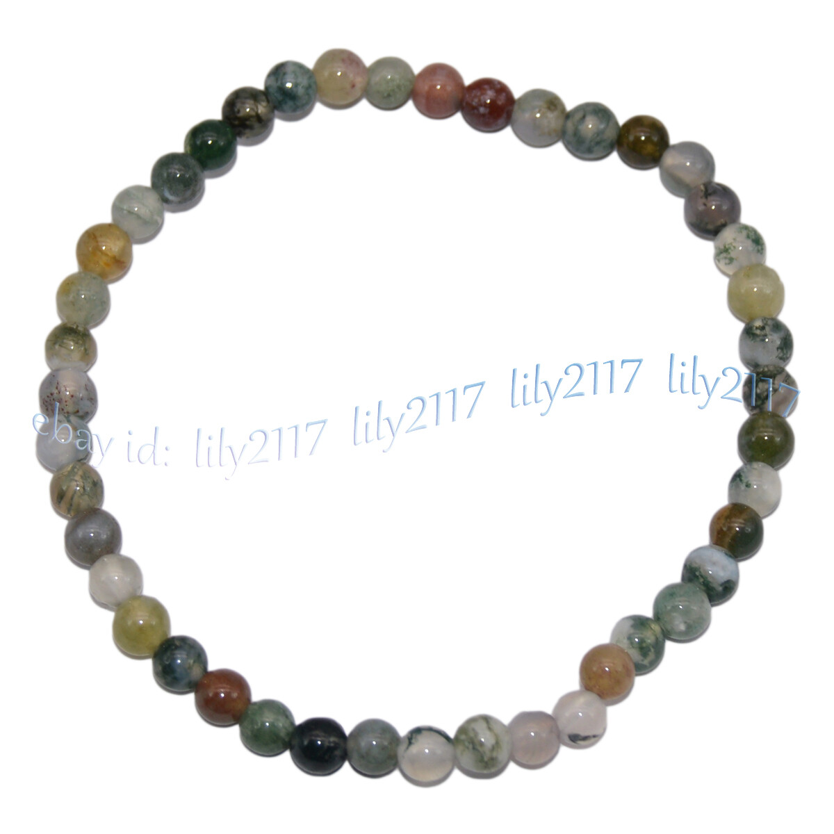 Handmade 4mm Mixed Natural Gemstone Round Beads Stretchy Bracelet Reiki Chakra