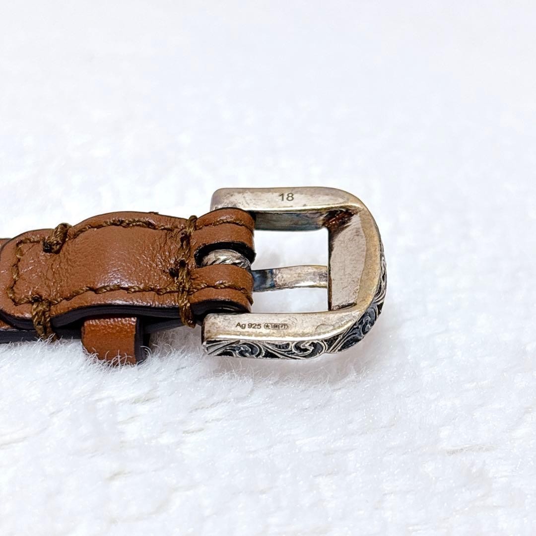 GUCCI Heart Wrap Bracelet Braided Leather Brown Size: 18 7.1/7.8 in. [Unused]