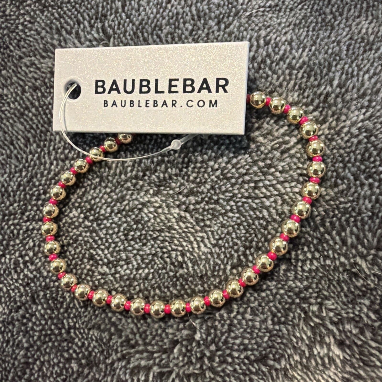 BAUBLEBAR Set of 2 Pisa Bracelets, Gold & Red and Gold with Pink heart. NWT
